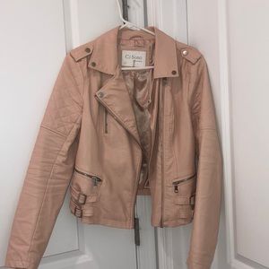 Pink leather jacket